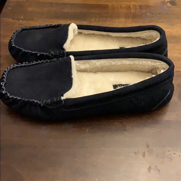 Talbots navy suede slippers, new, 11 - Picture 3 of 6